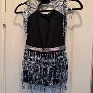 Revolution Black and Silver Sequin Kids Costume - one way or another